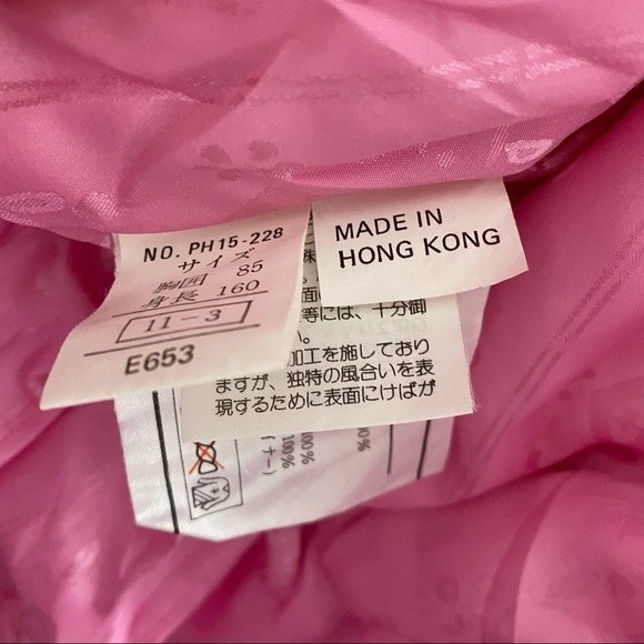 * Vintage Pink Jacket Miss Phenis Ski Full Zip with Gold Heart Retro 80s 90s - Picture 13 of 16